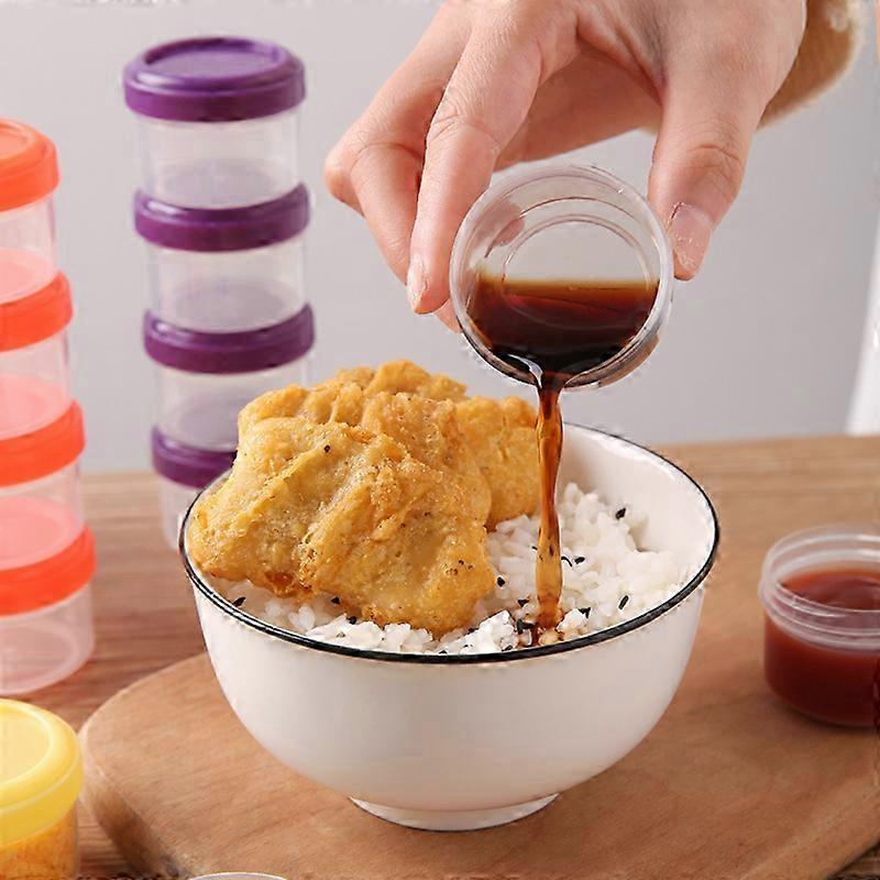 4Pcs Compact Stackable Sauce Bottles