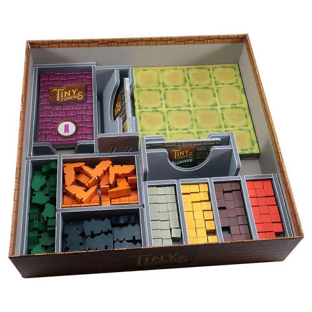 TINY TOWNS Folded Space Game Inserts Compatible With Mysterium For Cards Sleeved