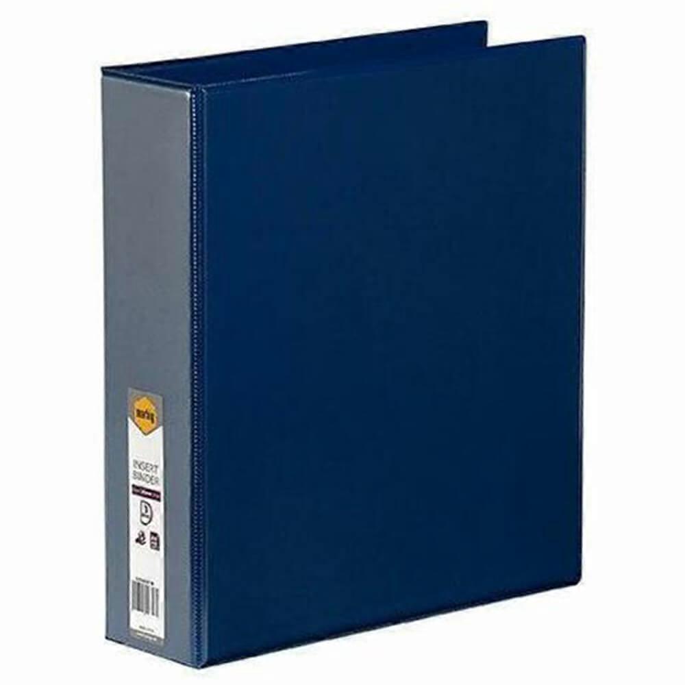 BLUE Marbig 3 D Ring Clearview Insertable Binders A4 50mm Up to 400 Sheets