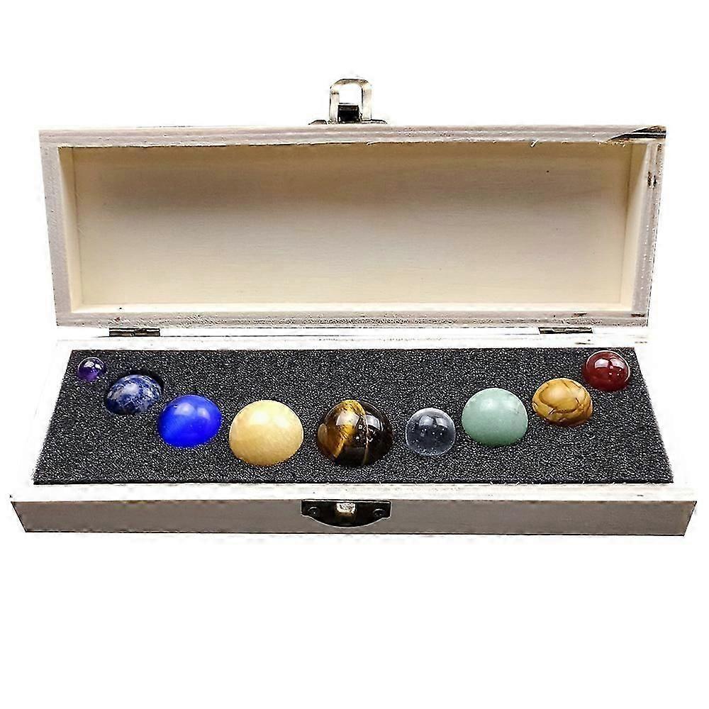 Solar System 9 Planets Gemstone Display