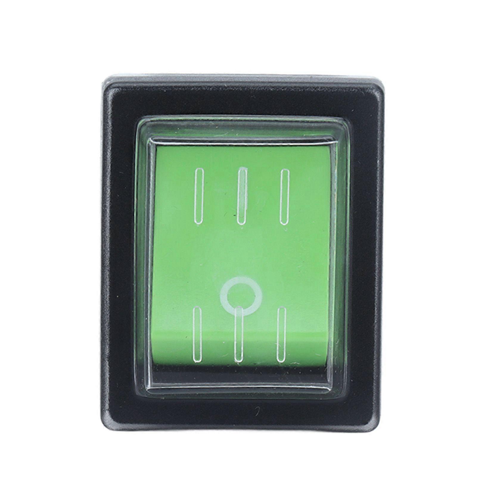 Power Switch Quick Response 4 Pin Compact Easy Replaceable Durable Convenient Practical Green Button for Instruments YEMAA