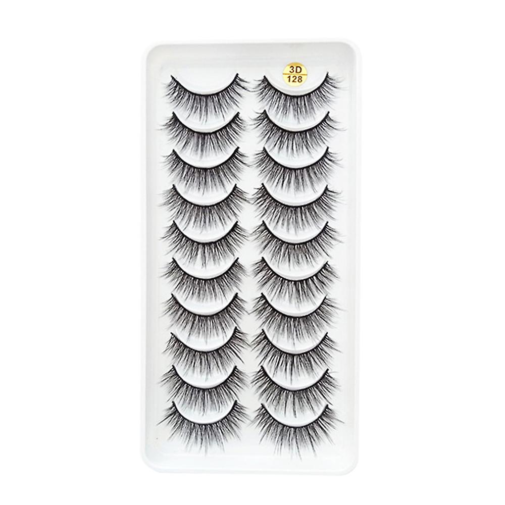 10 Pairs False Eyelashes Allergy-free Enhance The Fullness Of Your Lashes
