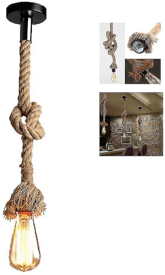 Hemp Rope Chandelier, E27 Type: A, 1m