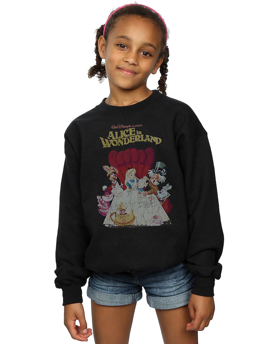 Disney Girls Alice In Wonderland Retro Poster Sweatshirt