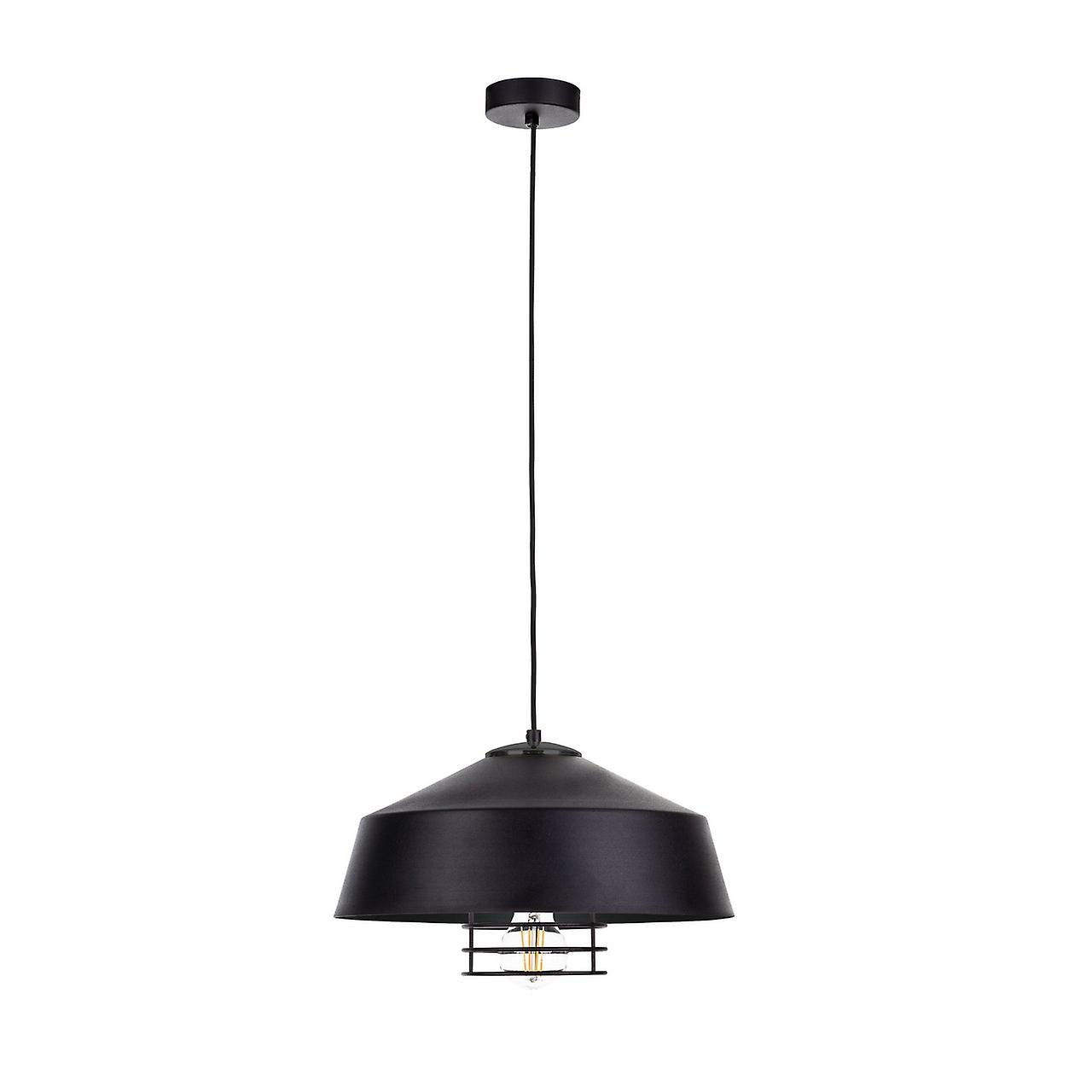 Electra Dome Pendant Ceiling Light Black, 34cm, 1x E27