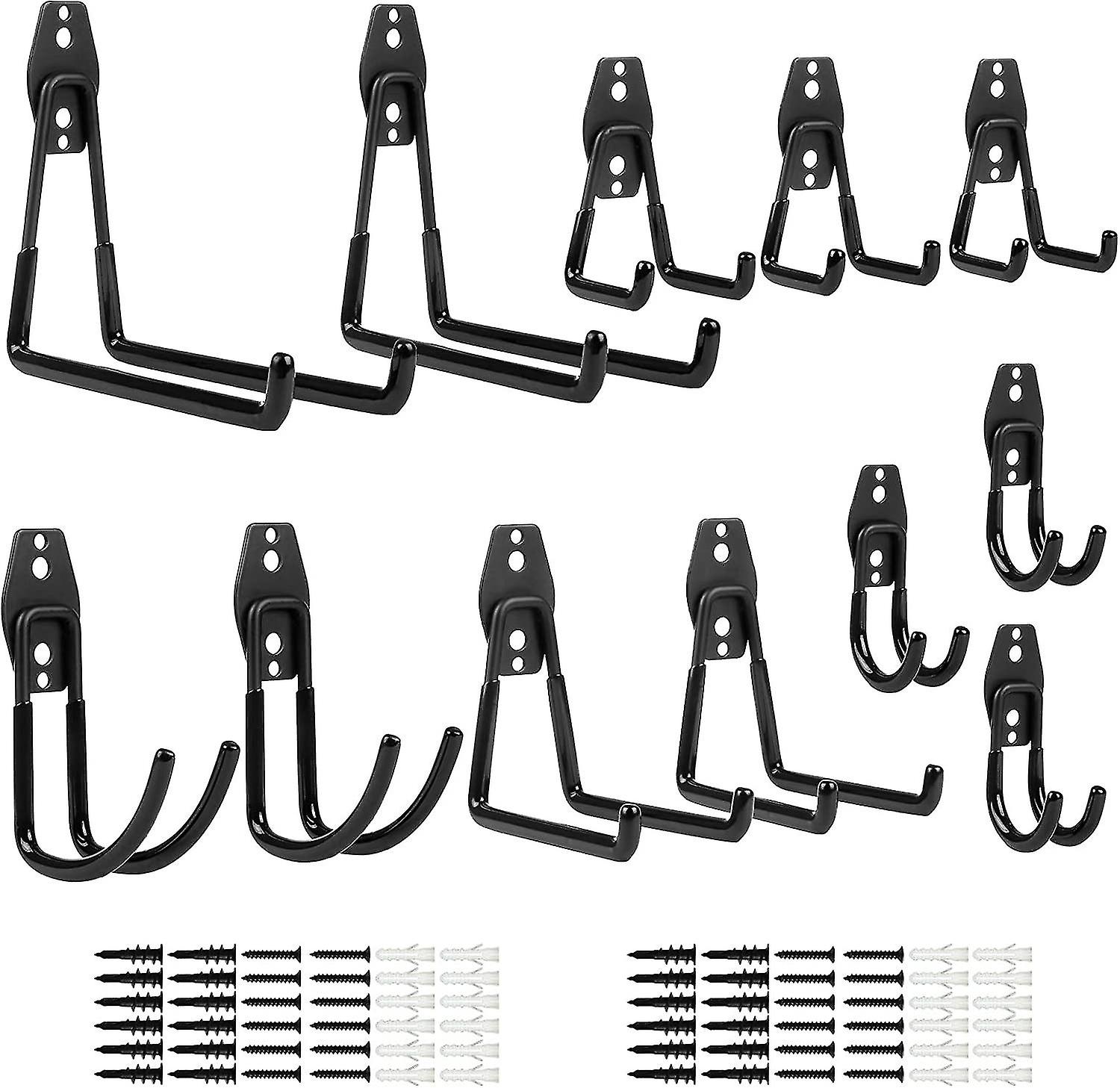 12 Pack Garage Storage Hooks Wall Hooks Heavy Duty Equipment Hooks Multi Size Gift