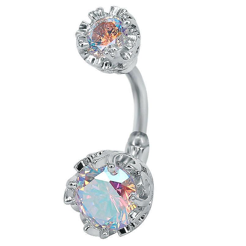 Joyería Piercing Round Zircon Navel Ring Navel Stud