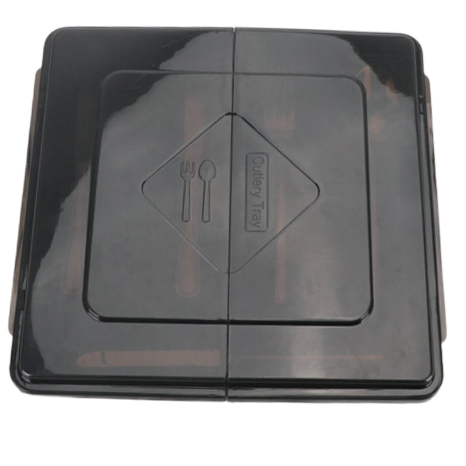 Cutlery Storage Box with Cover Multipurpose Compartment Tableware Organizer