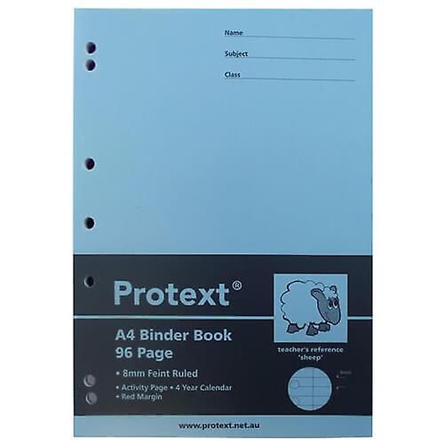 96PG SHEEP Protext Ruled Binder Book With PP Cover Red Margin Binder Holes