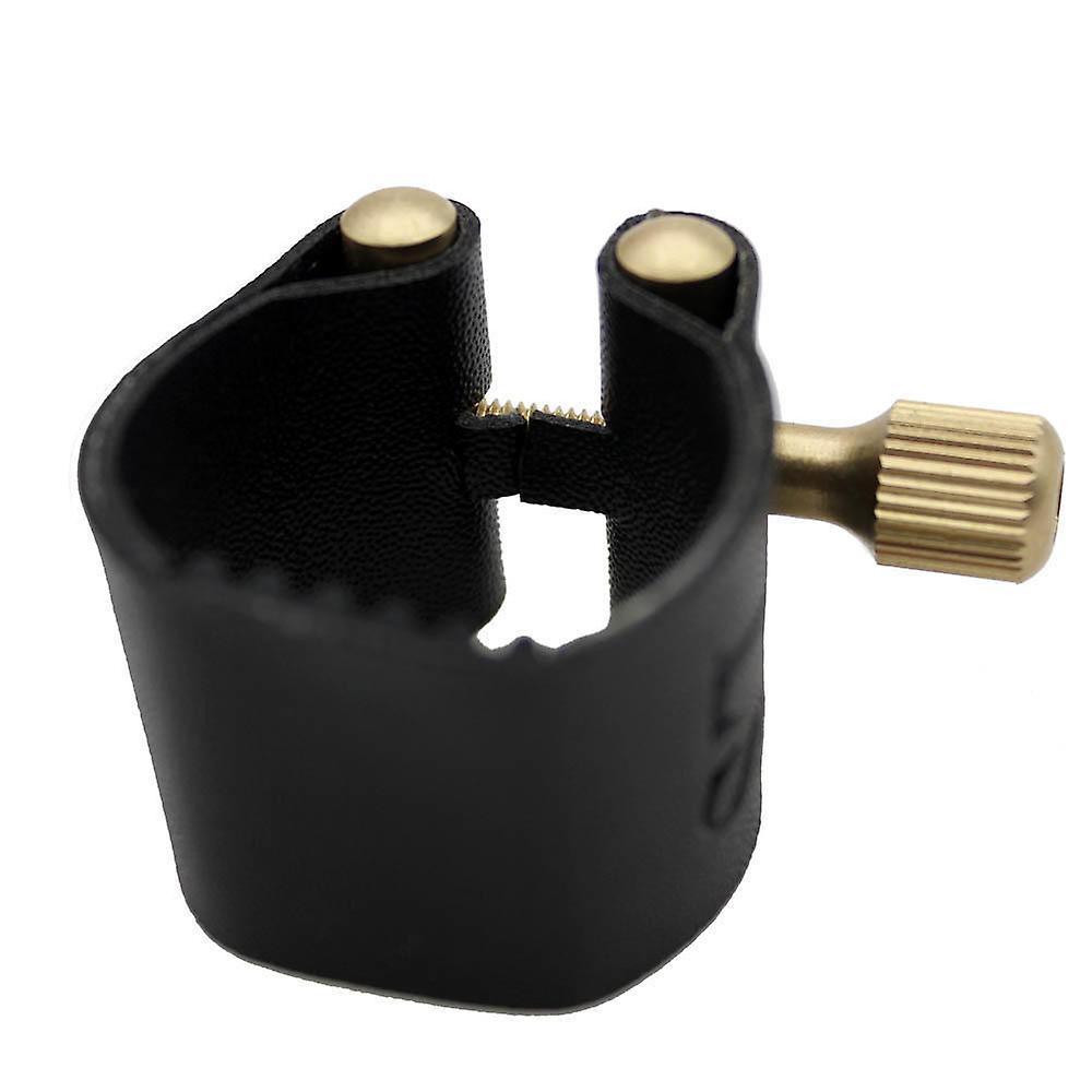 Ligature Fastener for Alto Sax Saxophone Rubber Mouthpiece Artificial Leather Compact Durable