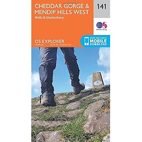OS Explorer Map (141) Cheddar Gorge and Mendip Hills West
