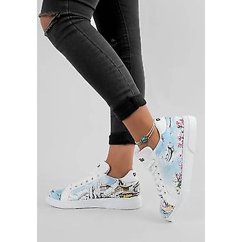 Women Vegan Leather White Sneakers Lago di Como 
