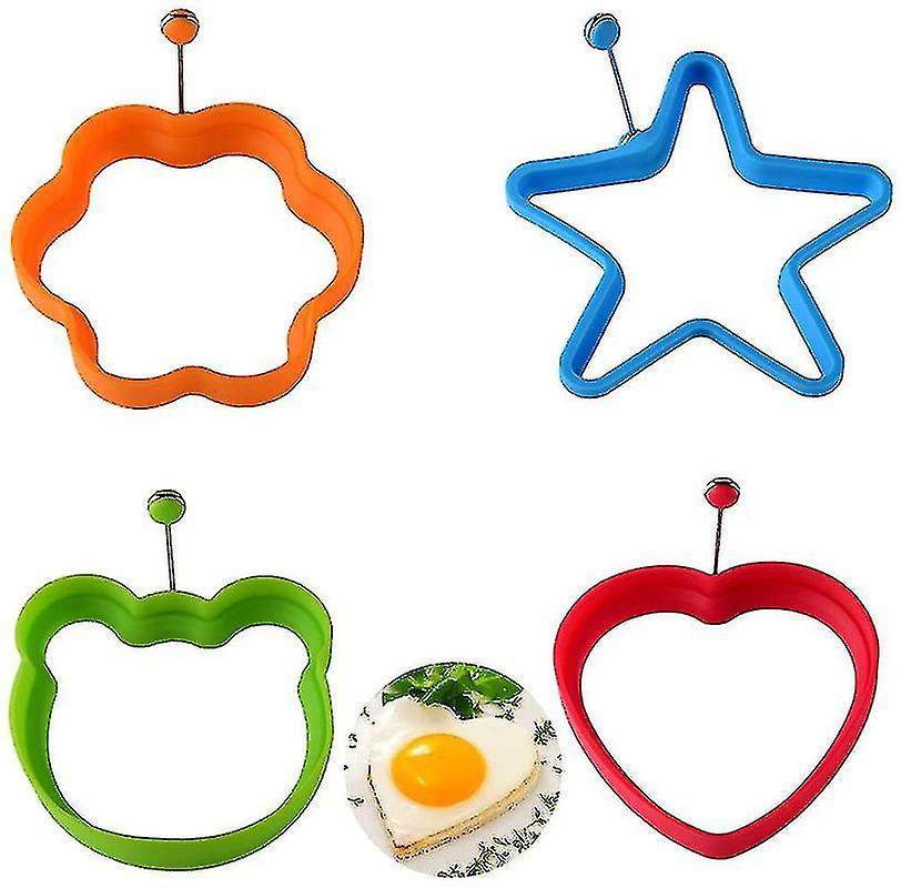 4 Pcs Fried Egg Molds, Fried Egg Silicone Molds, Egg Ring, Creative Omelette Molds