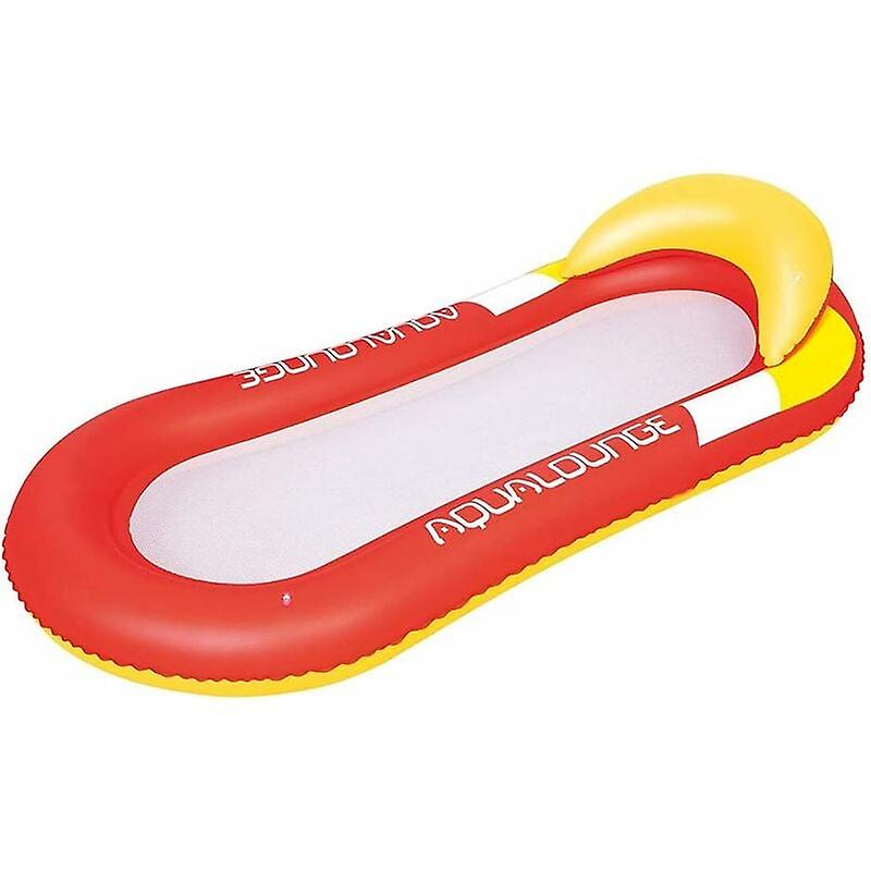 Inflatable Hammock Inflatable Pool Lounger Float Hammock Rafts Inflatable Pool Float Pool Lounge for Indoor Outdoor Swimming Pool Red -