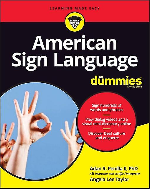 American Sign Language For Dummies With Online Videos by Angela Lee Taylor Paperback
