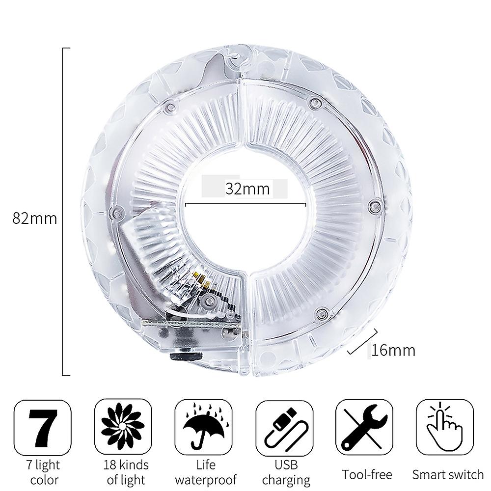Led Bicycle Wheel Light Front Tail Hub Spoke One Lamp Rechargeable