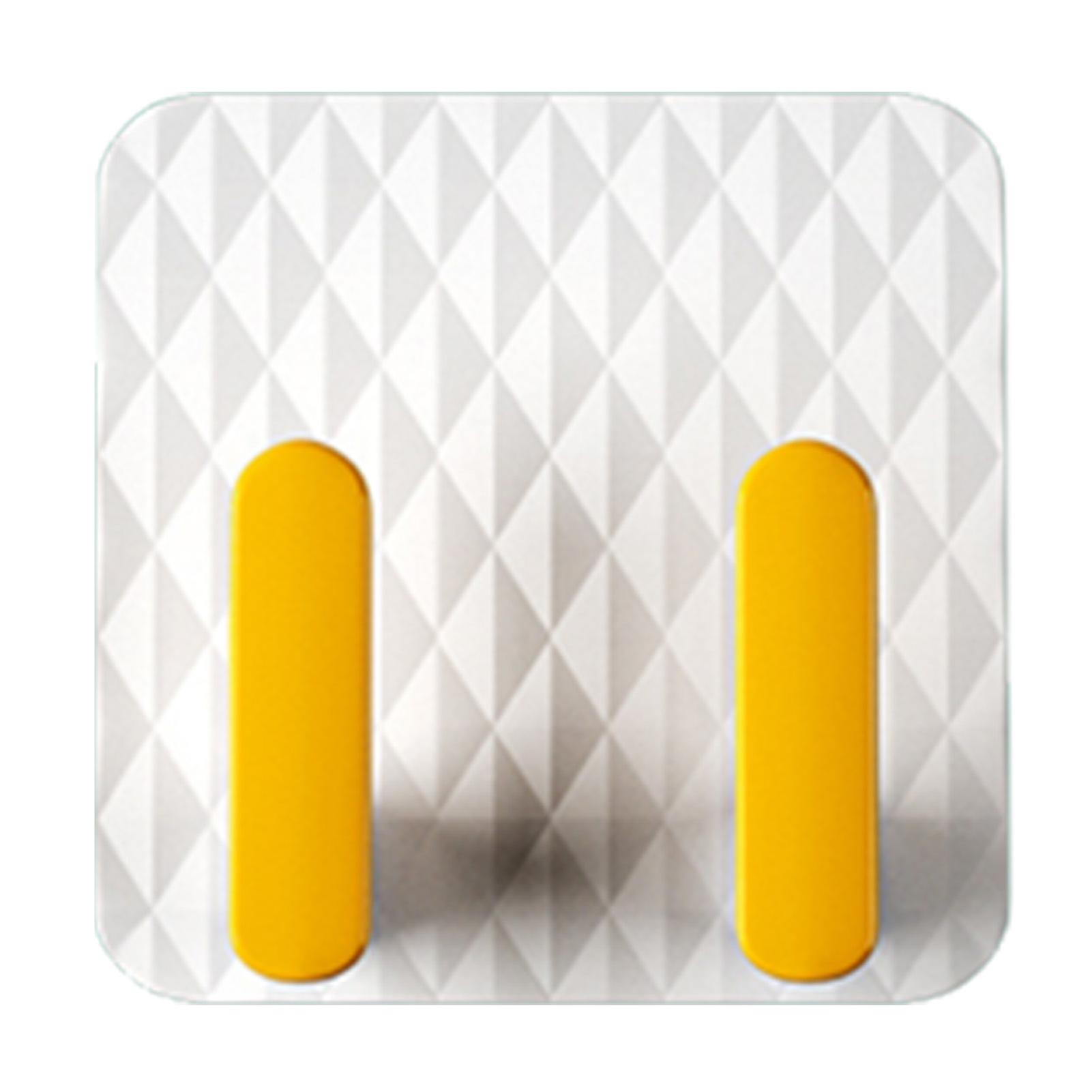 No Drilling Square Double Hooks Waterproof Hanger Traceless Sticky Hook