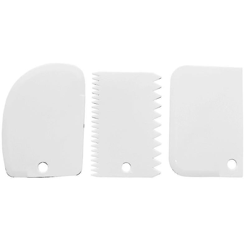 Diy Scraper 3pcs/set Cake Decorating Spatula Fondant Dough Cutter Smooth Jagged