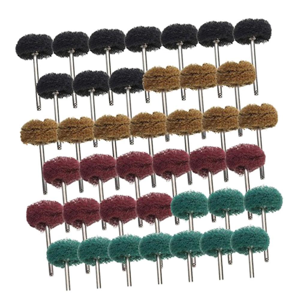 40Pcs Mini Brush Scouring Pad Abrasive Wheel Grinding Polishing Tools