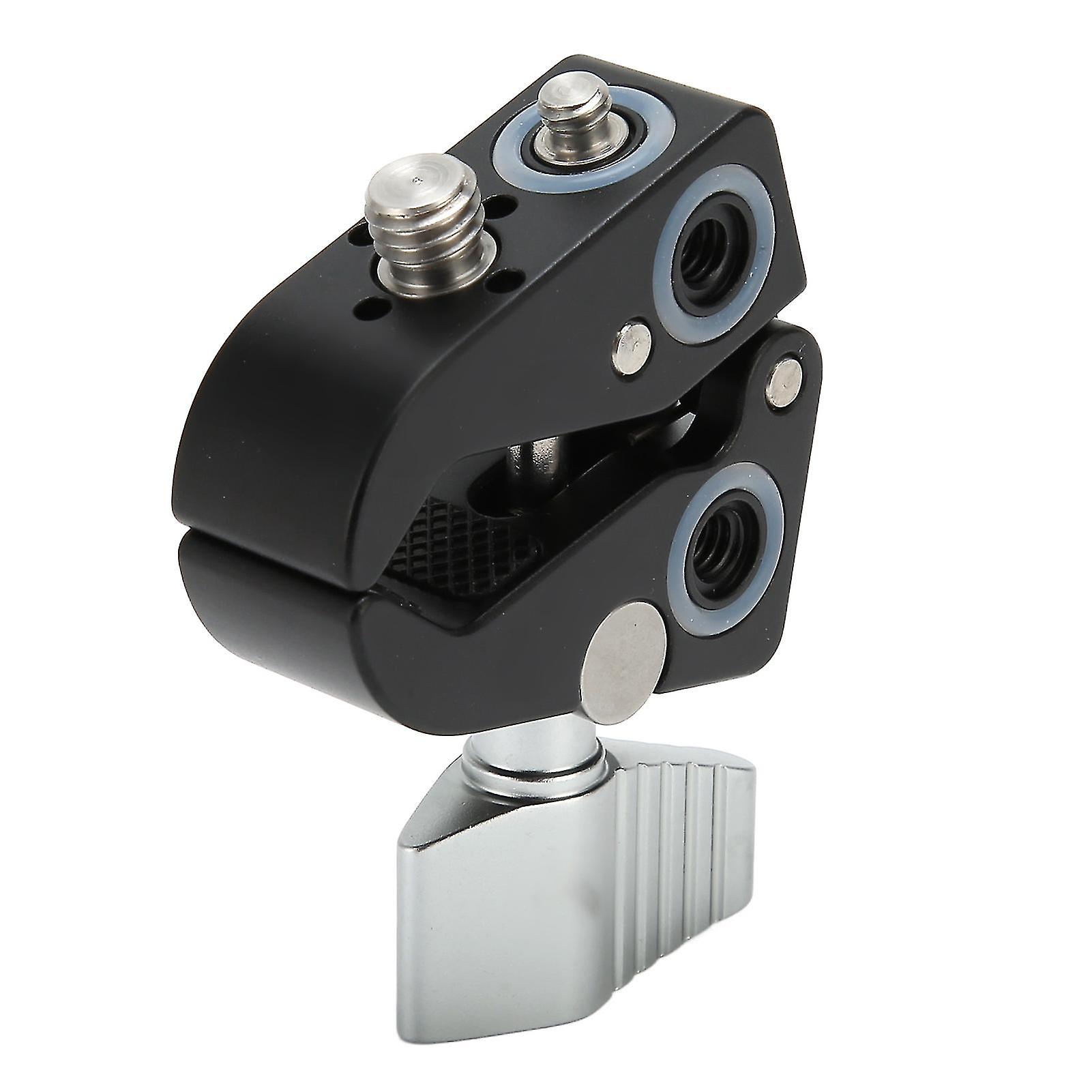 Mini Ball Head Adapter with 1/4" and 3/8" Threads for DSLR Camera Clamp