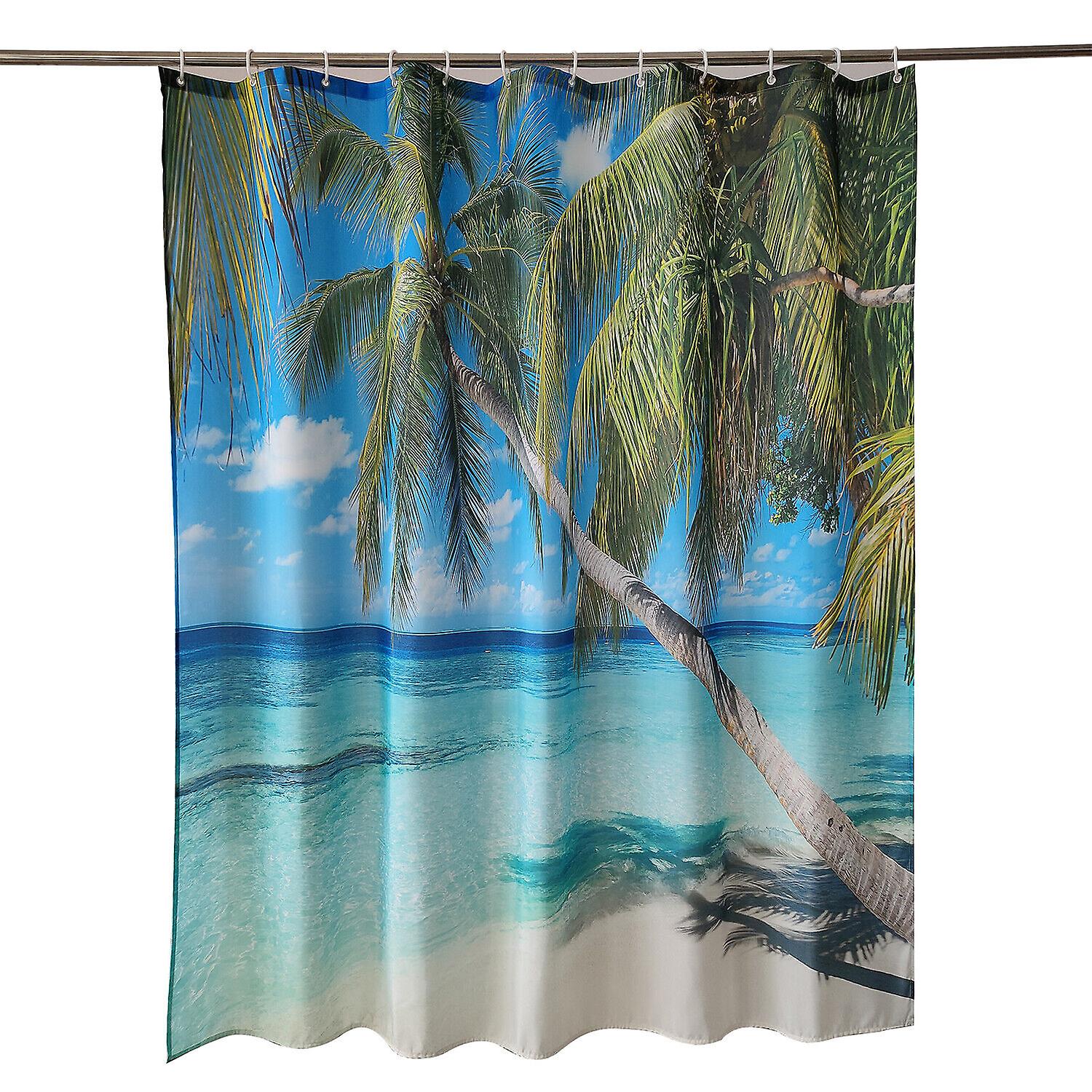 Vedenpitävä suihkuverho 12 koukulla