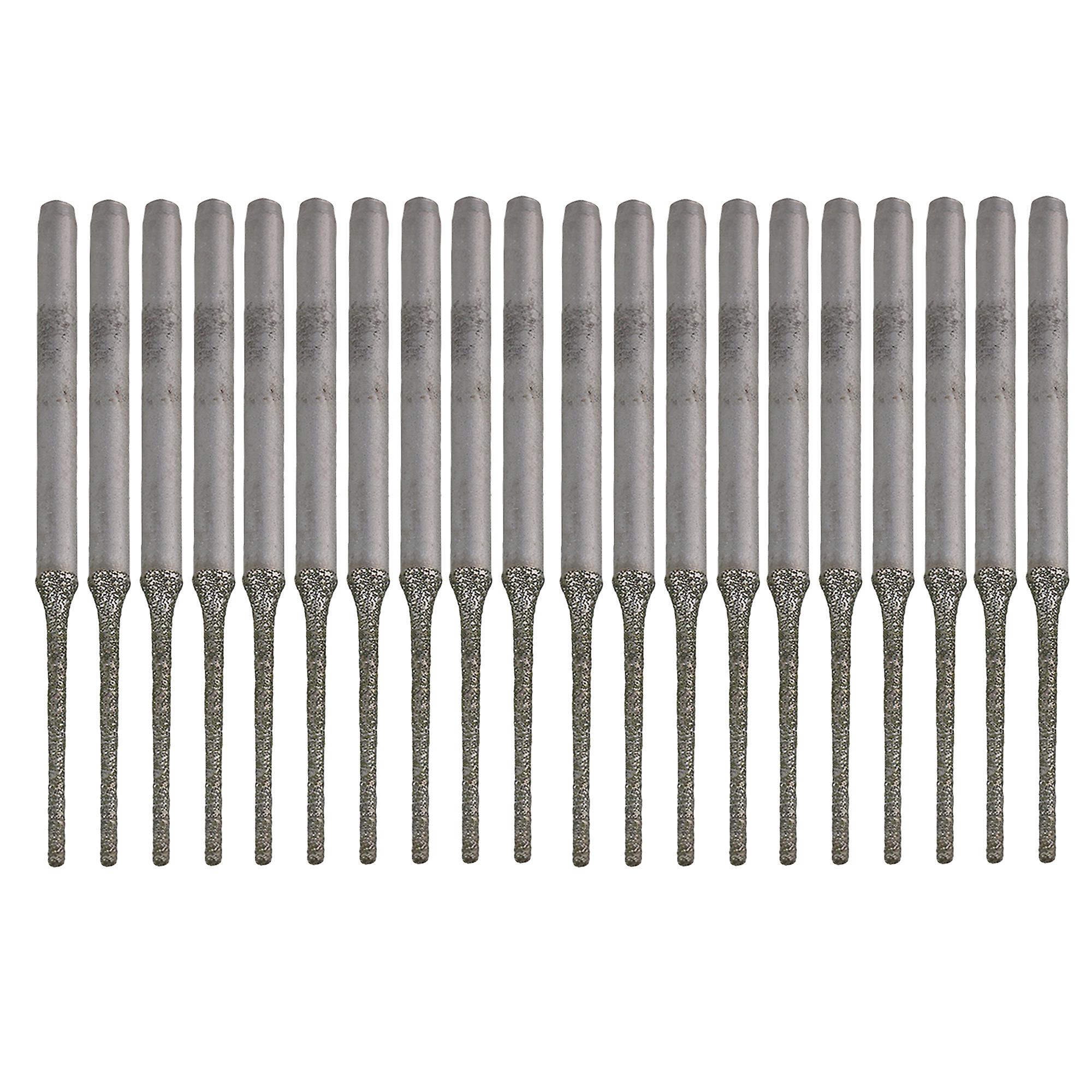 20Pcs 1mm Diamond Coated Drill Bits 3/32Inch Shank for Glass Tile Granite