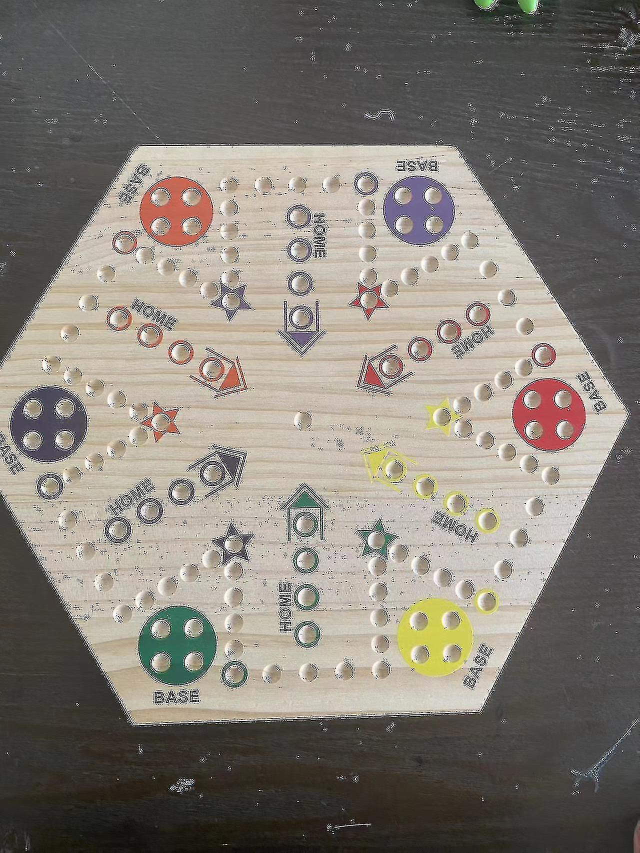 Board Game Ludo 4 Person 6 Person Track Board Party Game Wooden Game n ...