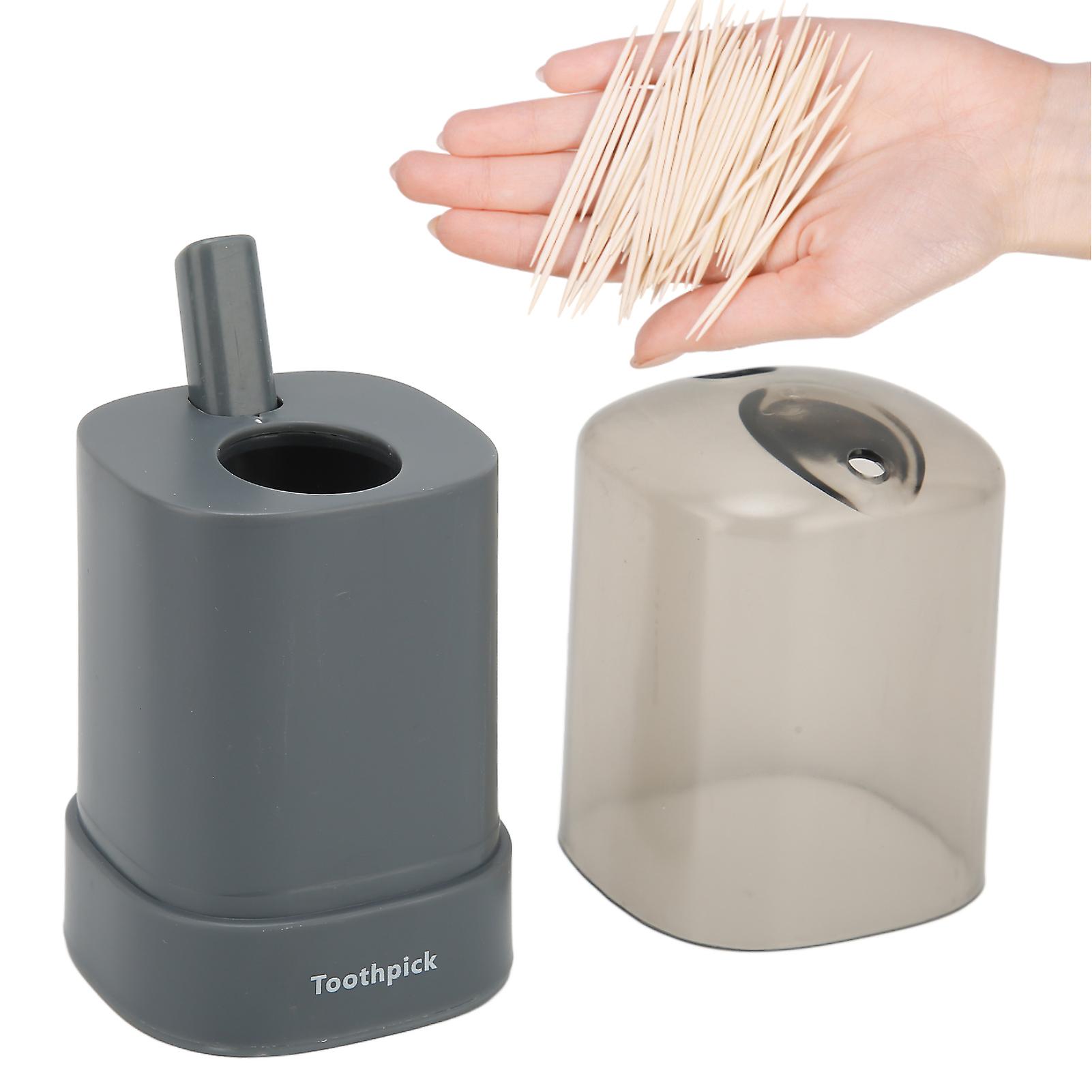 Toothpick Holder Thickening Automatic Toothpick Dispenser for Kitchen RestaurantBlack