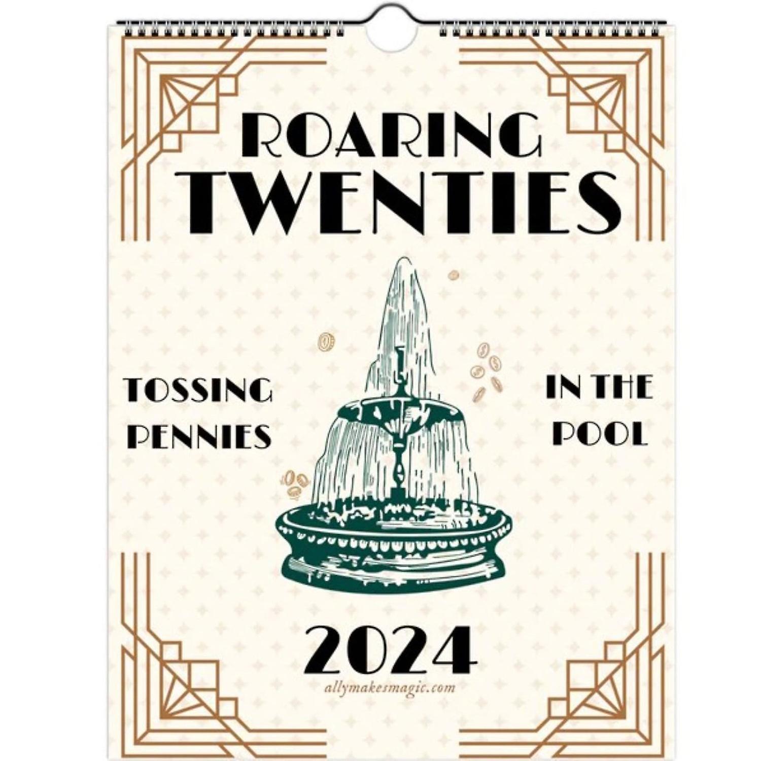 2024 Roaring Twenties Calendar - Monthly Wall Planner for USA Homes
