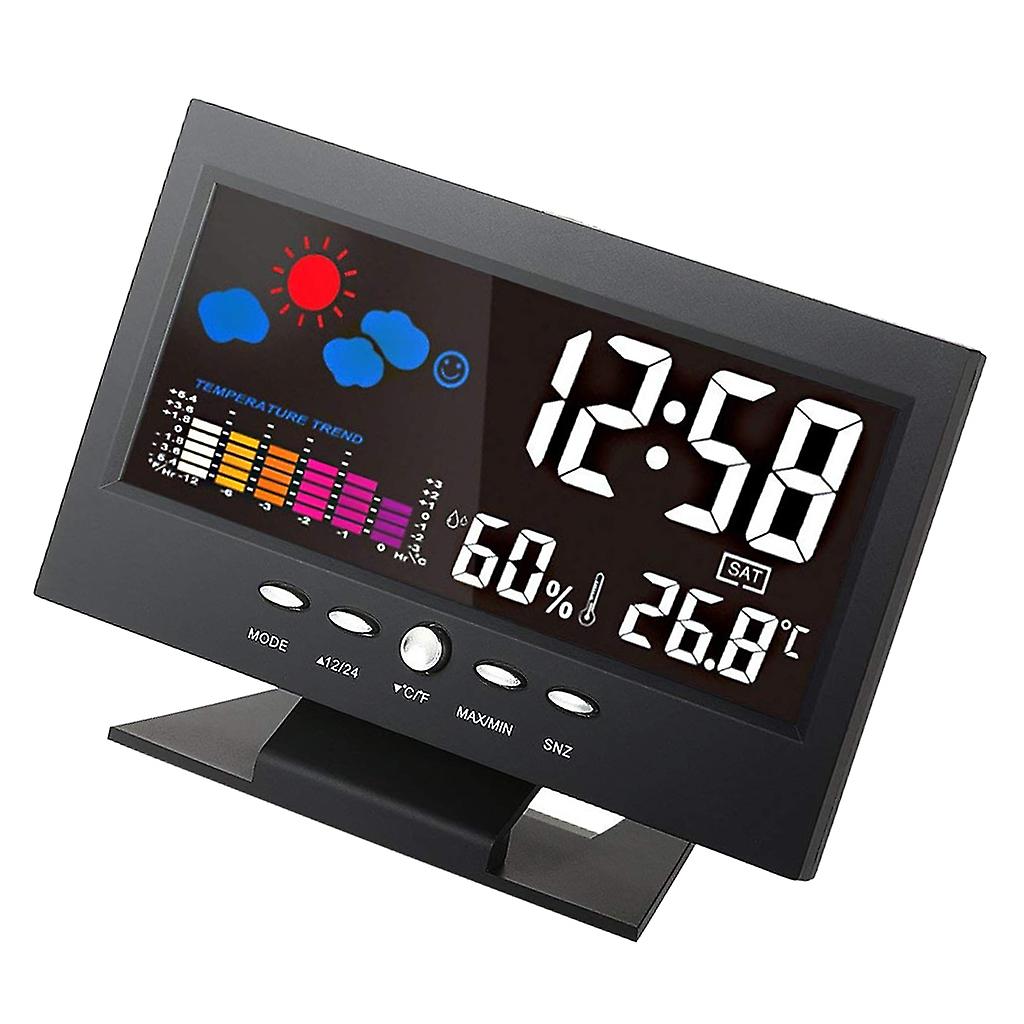 Multifunctional Indoor LCD Digital Temperature Humidity Weather Forecast