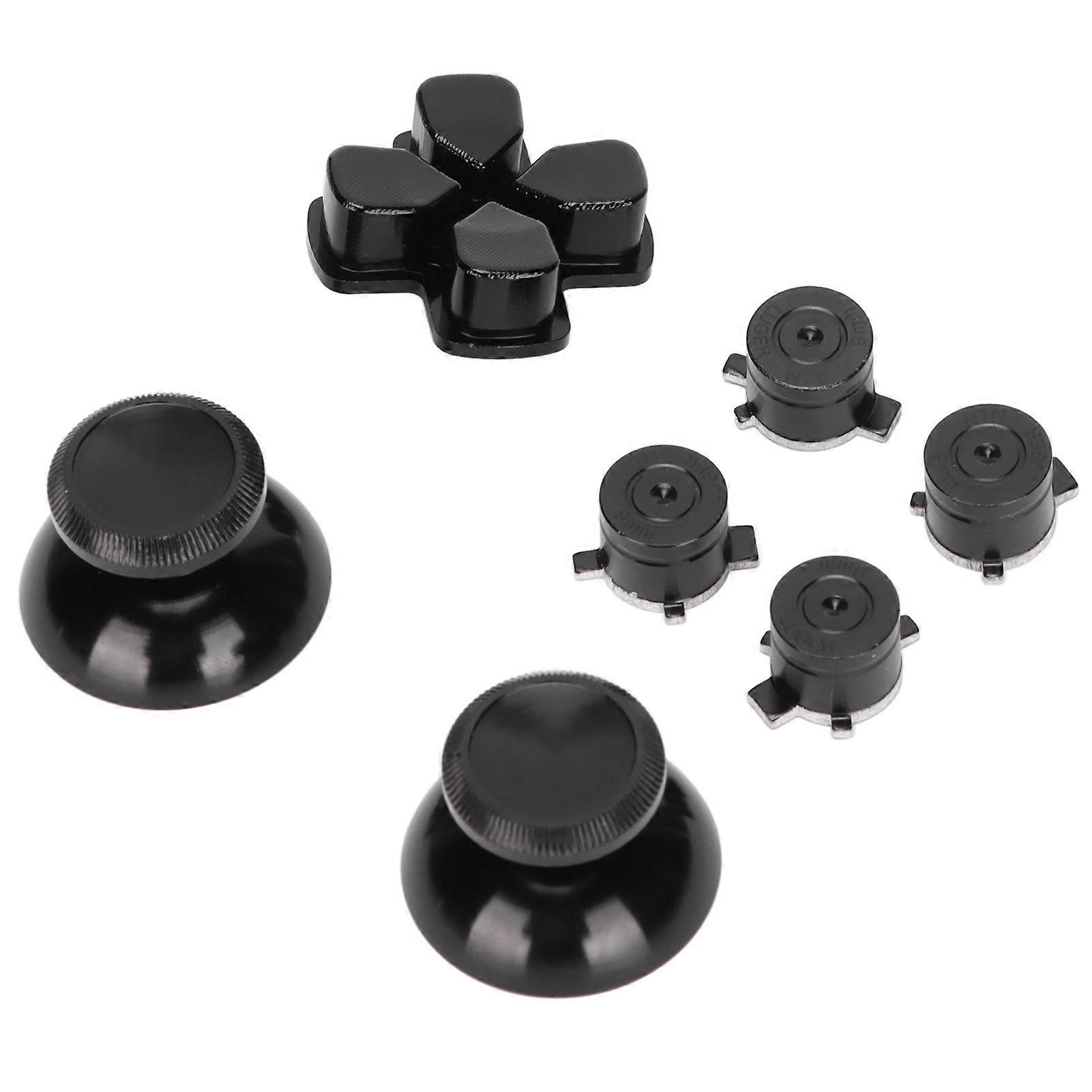 Controller Button Joystick Key Aluminum Alloy ABXY Buttons for Playstation5 ControllerBlack