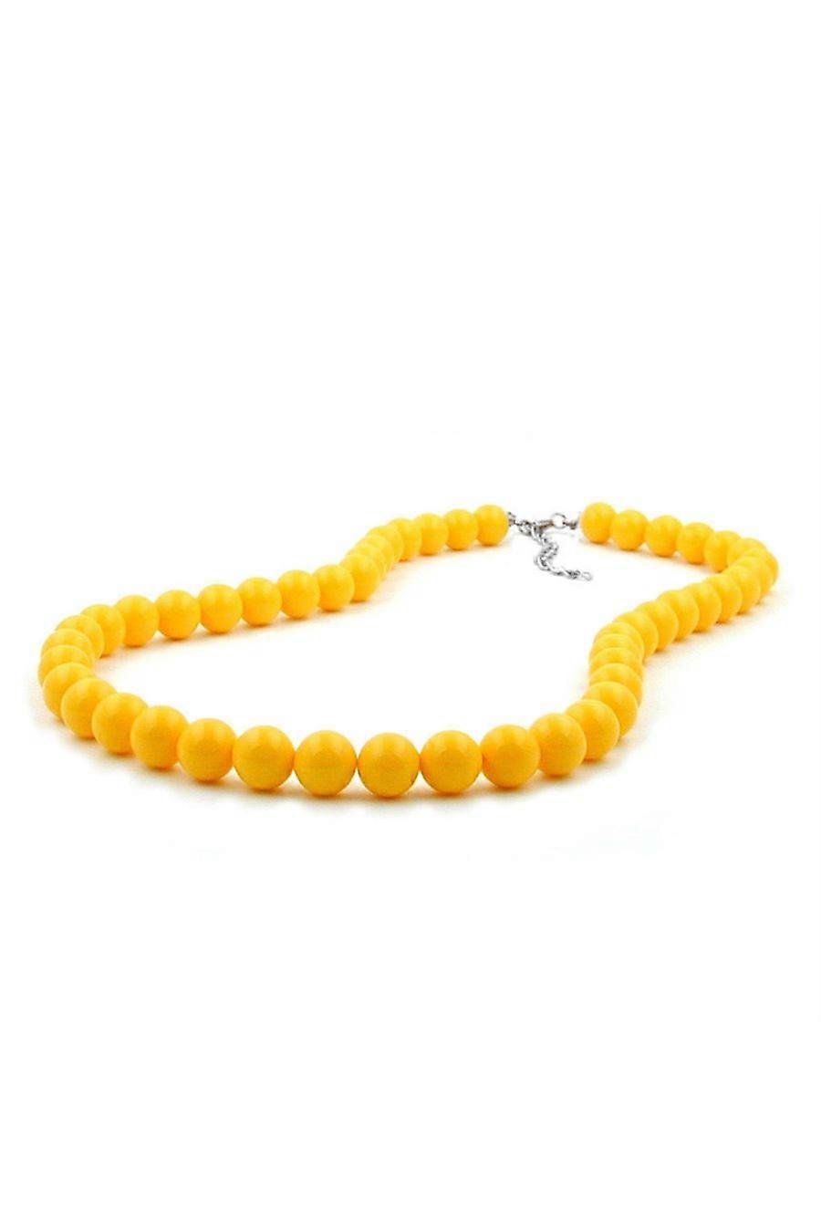Necklace Beads 8mm Yellow 60cm - Gl01487-60