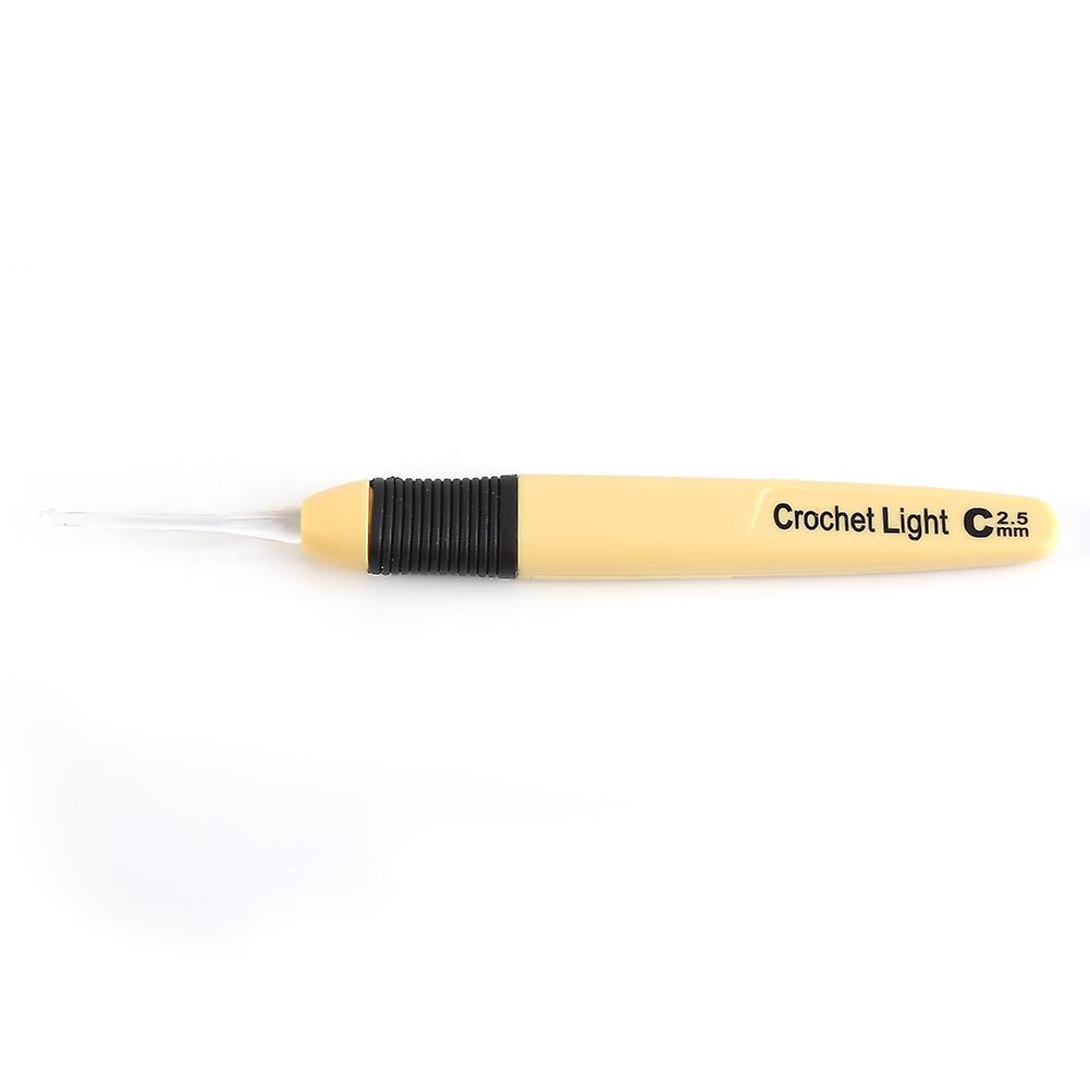 1 LED Light Up Crochet Hook Knitting Needles Weaving Sewing Accessories (2.5mm)