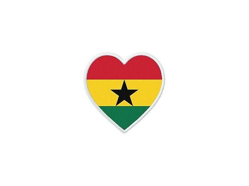 Patch badge ecusson prints thermocollant heart flag GH Ghana