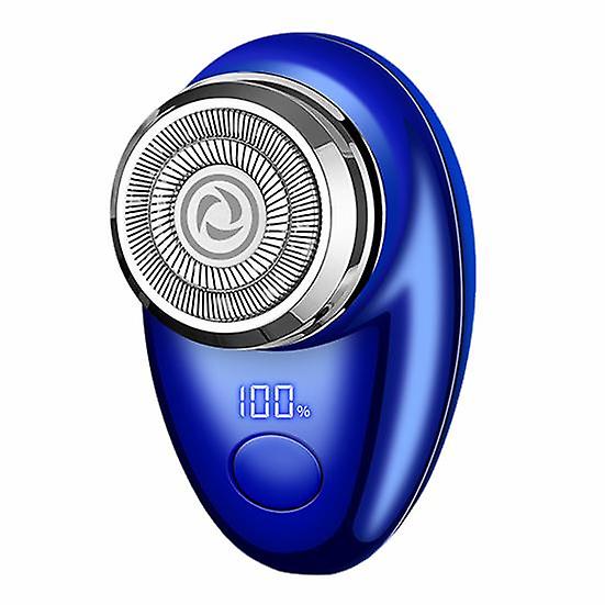 מכונת גילוח חשמלית לגברים תצוגה דיגיטלית USB נטענת מיני נסיעות סכין גילוח סיבובית ניידת אלחוטית שיער גוזם זקן מסיר כלי לאבא חבר מתנה
