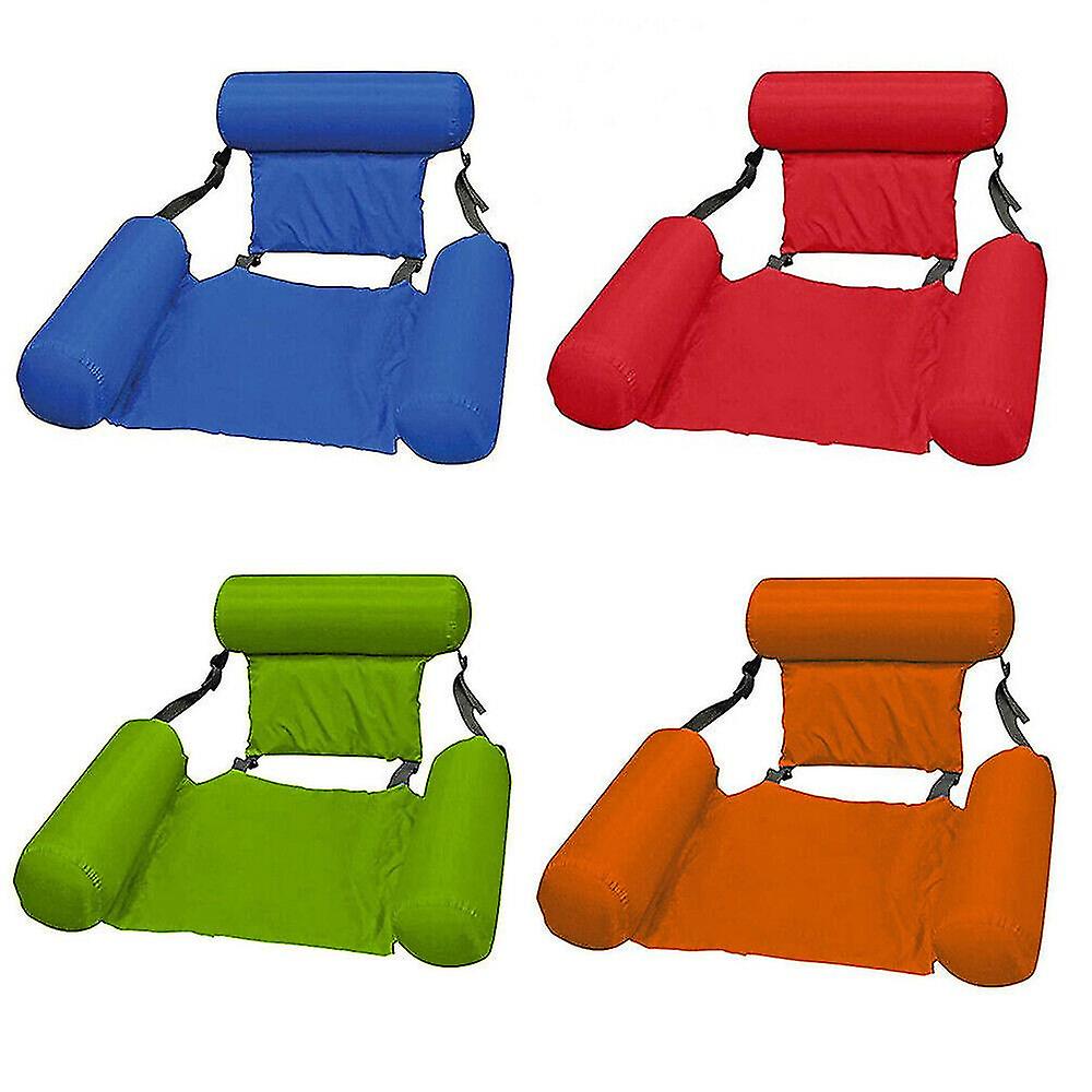 Blue Chaise flottante Siège de piscine gonflable Paresseux Lit d’eau Chaise longue Lit de chaise