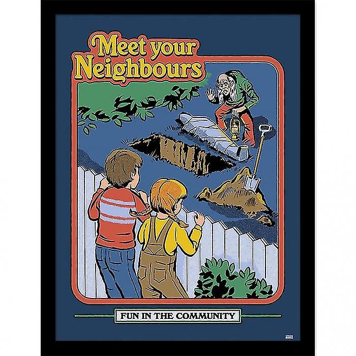 Steven Rhodes Meet Your Neighbours Framed Poster