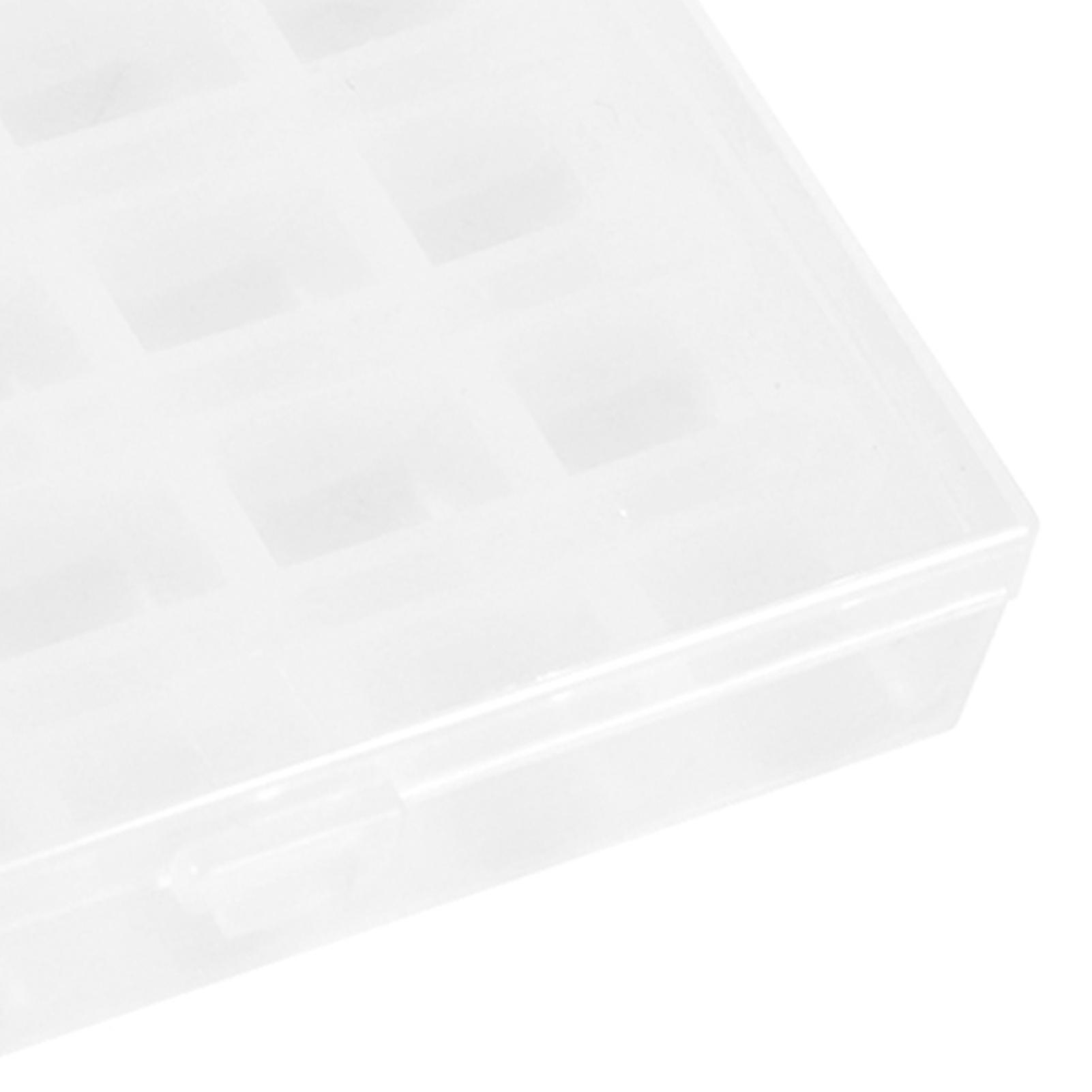 1pc Plastic Empty Bobbins Case Sewing Machine Bobbin Organizer Storage Clear Box for 25 Spools
