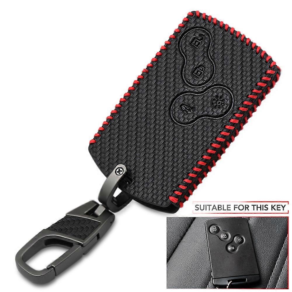 New Design Leather Remote Keychain Car Key Case Cover For Renault Megane Megan 3 Laguna Clio 4 Captur Fluence Zoe Card Holder Key Shell