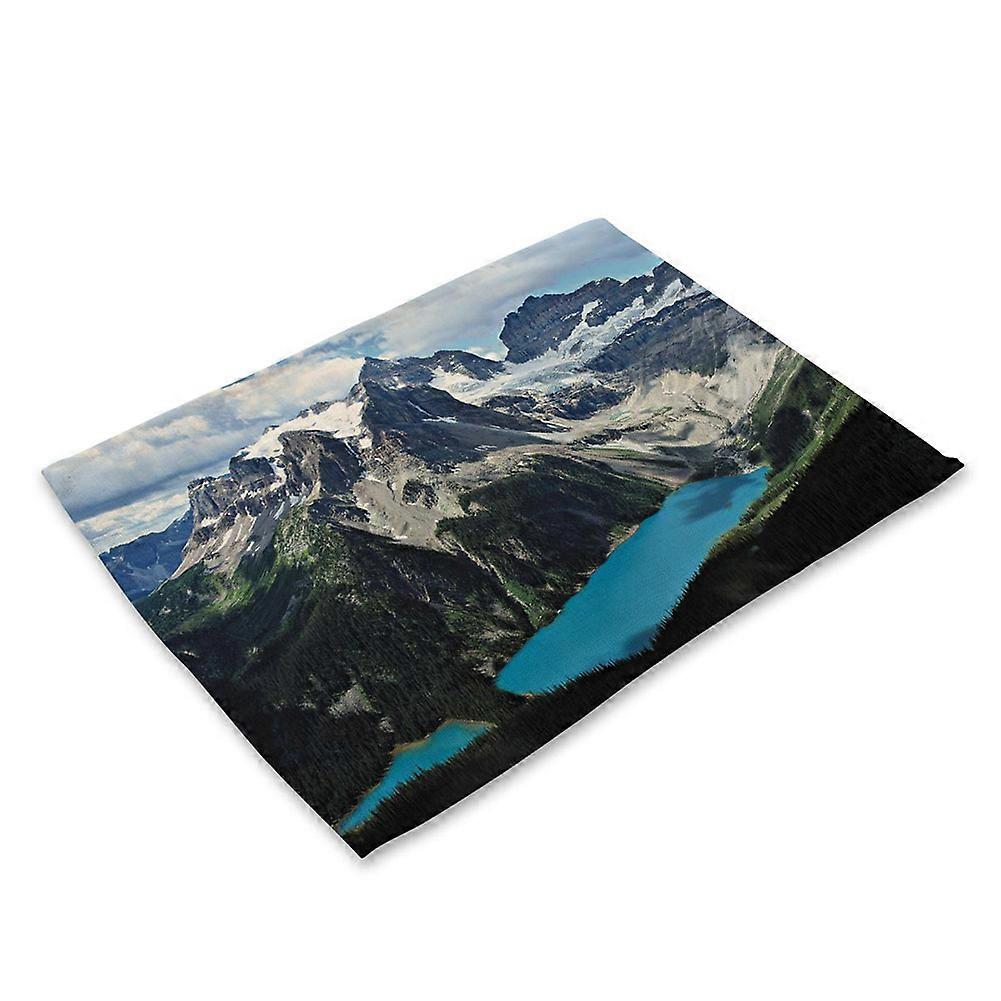 Beautiful Landscape Print Pattern Heat Insulation Placemat Tableware Table Mat (FJ0017-2)