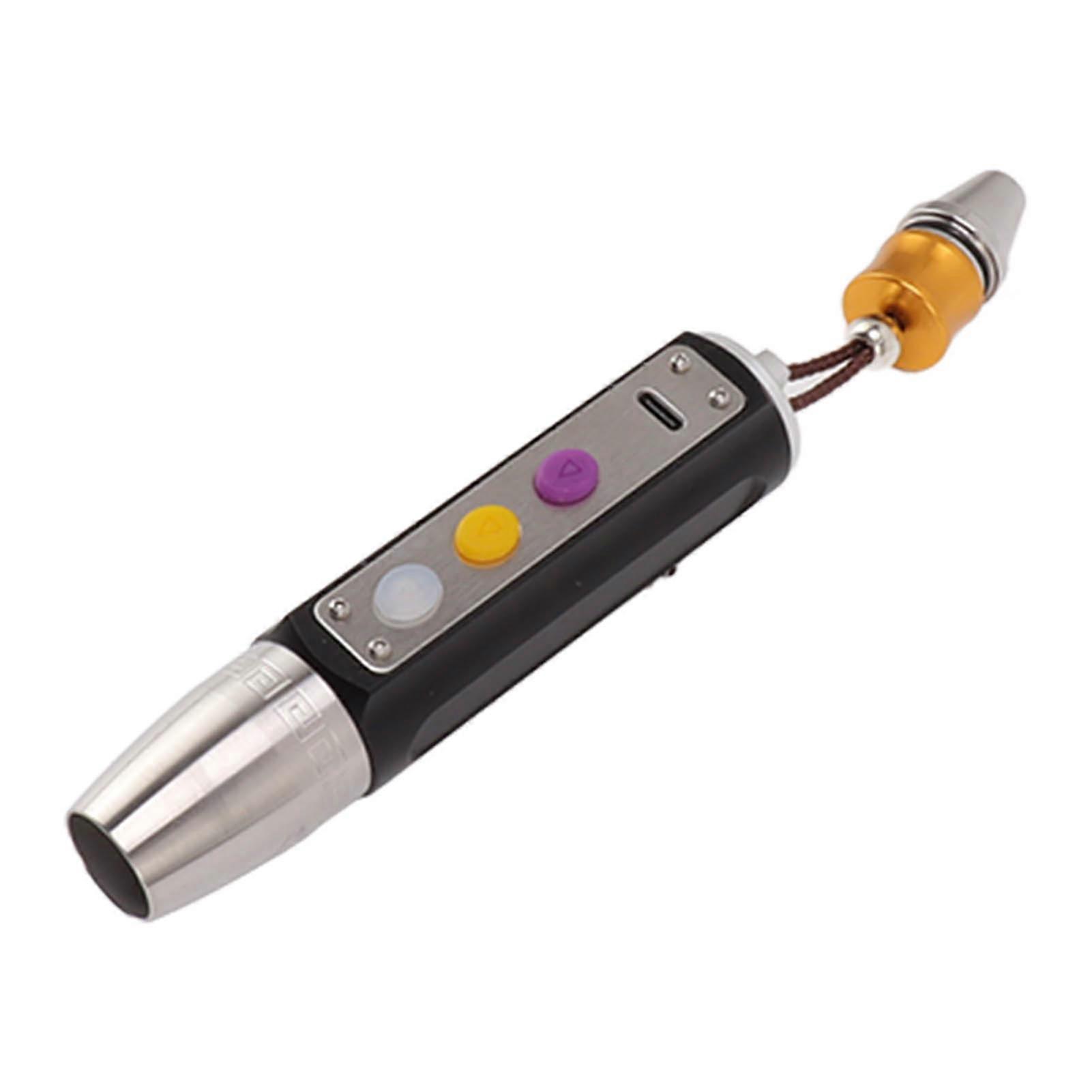 Jade Appraisal Light 3 Light Source Stepless Dimming LED Jade Identification Flashlight for Jewelry Black 