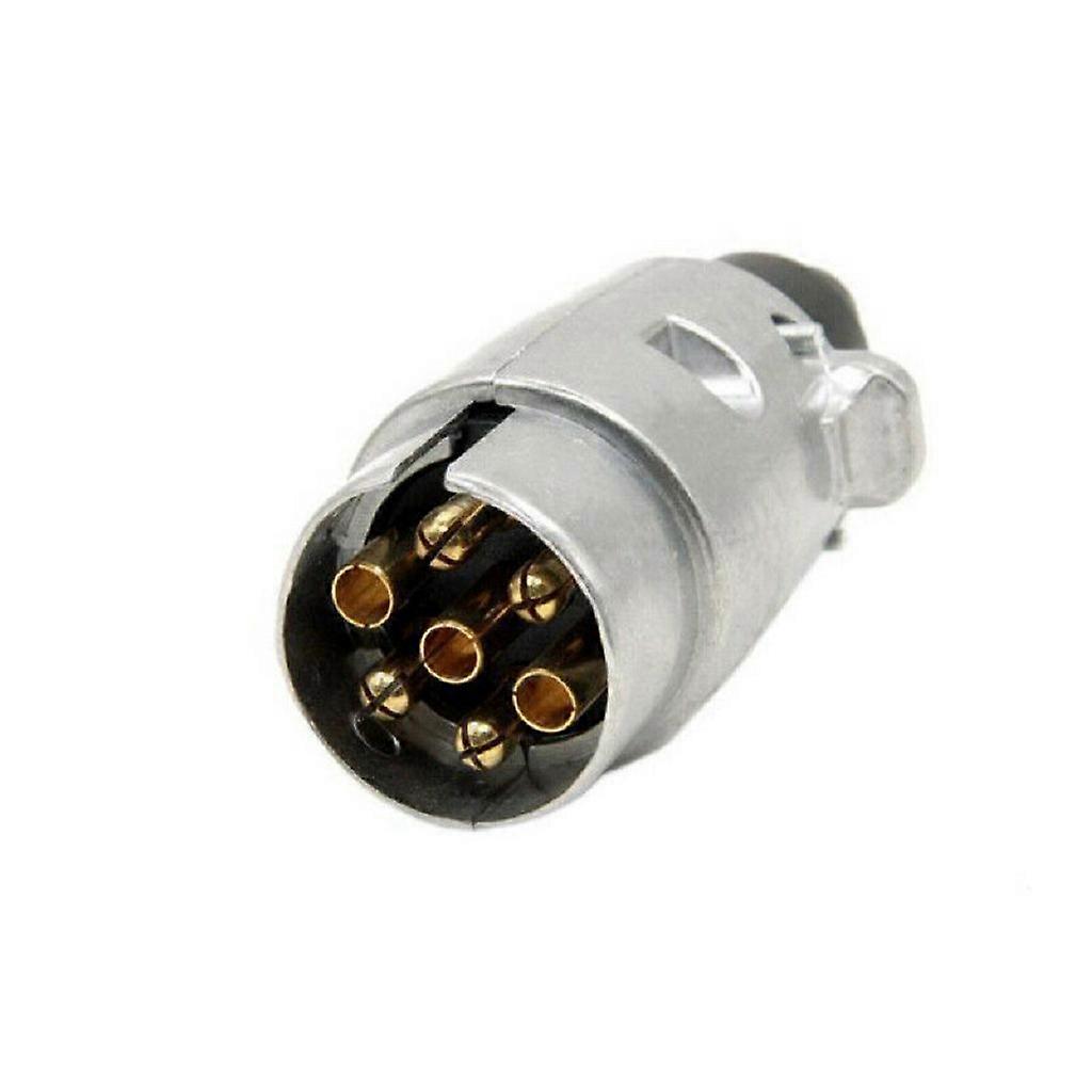Trailer socket 7 pin metal-socket to install on the trailersilver