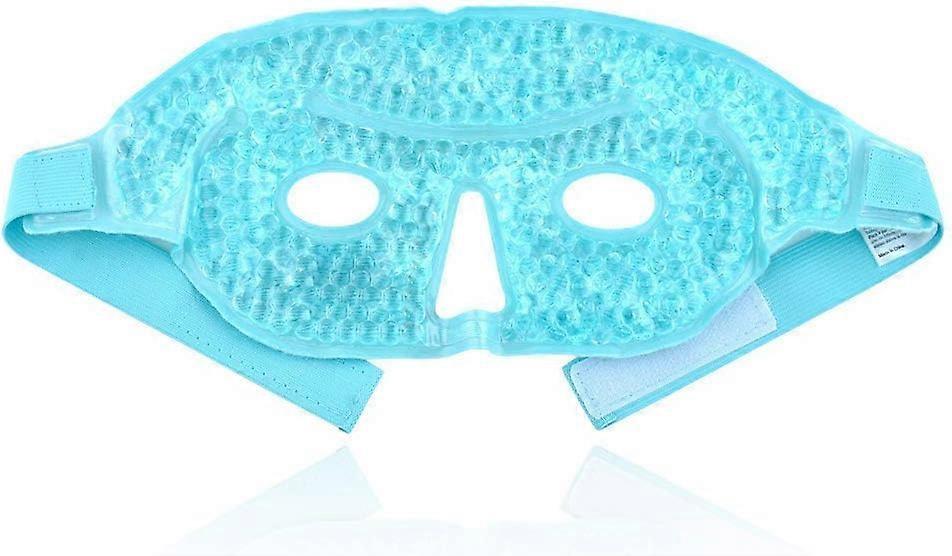 Ice Face/Eye Mask for Woman Man, Heated Warm Cooling Reusable Gel Beads ice Mask with Soft Plush Backing,Hot Cold Therapy for Facial Pain,Sleeping,Swe