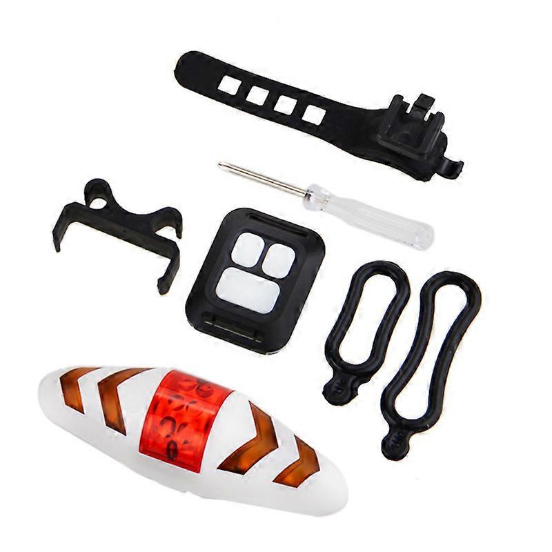Bicycle Tail Light Turn Signals With Wireless Bicycle Tail Light Indicator Light Silver