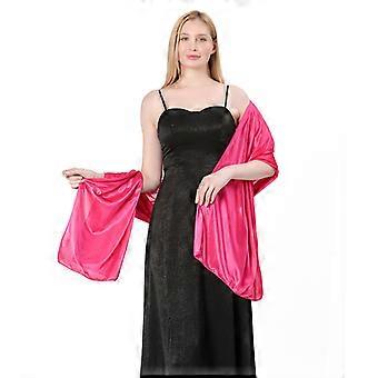Women's Silk Satin Long Scarf Wrap Lightweight Solid Evening Dress Wedding  Shawl