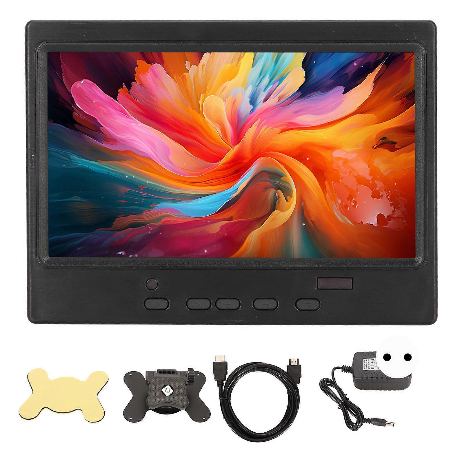 7 Inch Portable Monitor 1024x600 Supports Hd Multimedia Interface Vga Av Portable Display With Support For Pc 100240v Butterfly Bracket Eu Plug