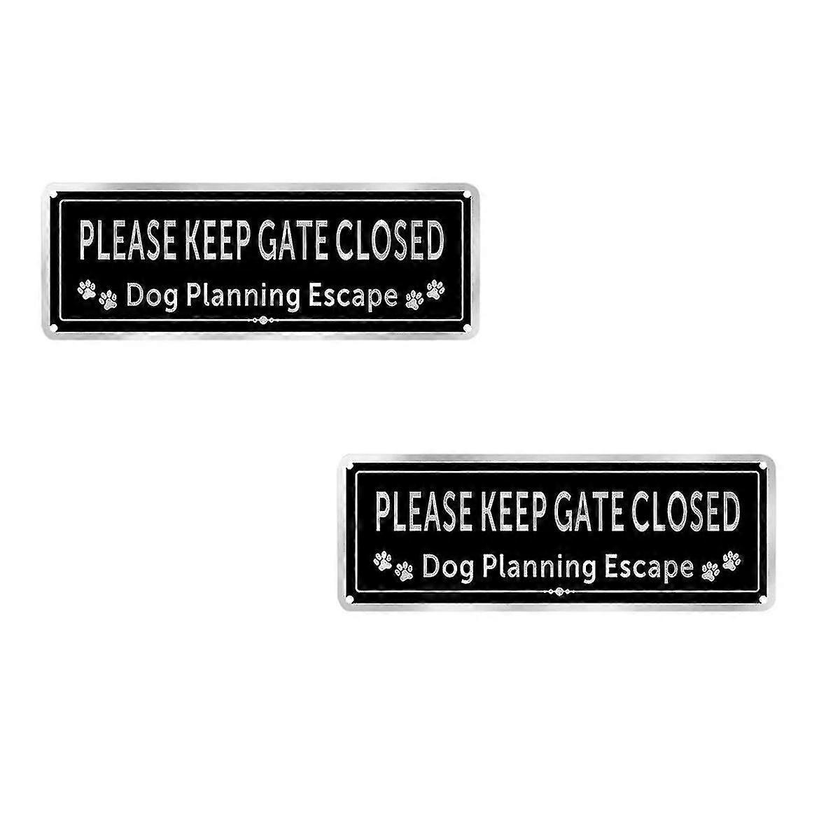 2 stuks sluit a.u.b. de hond van poorttekens in waterdichte en weerbestendige deur uv-Resistant_Dec