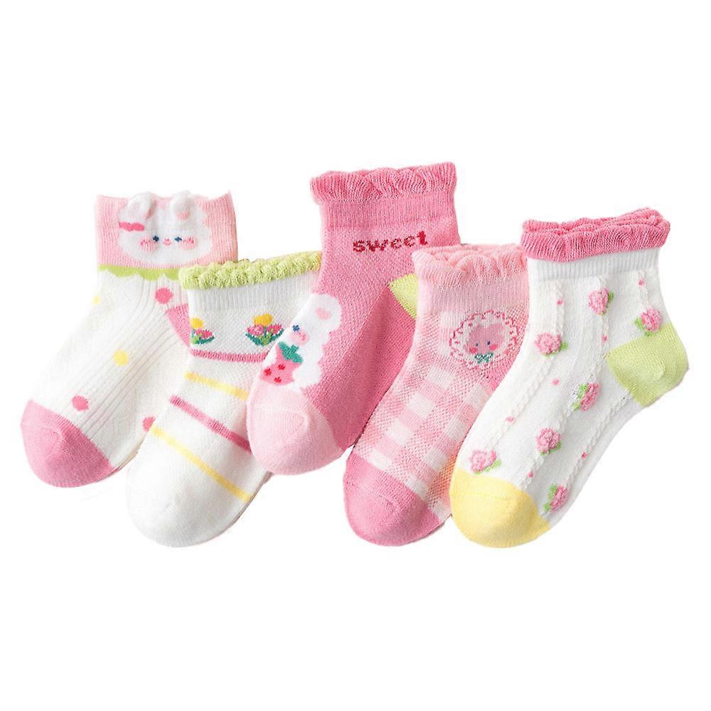5 زوج بنات أطفال أولاد جوارب قطنية أميرة فستان جوارب للأطفال الصغار الأطفال 3-5 سنوات