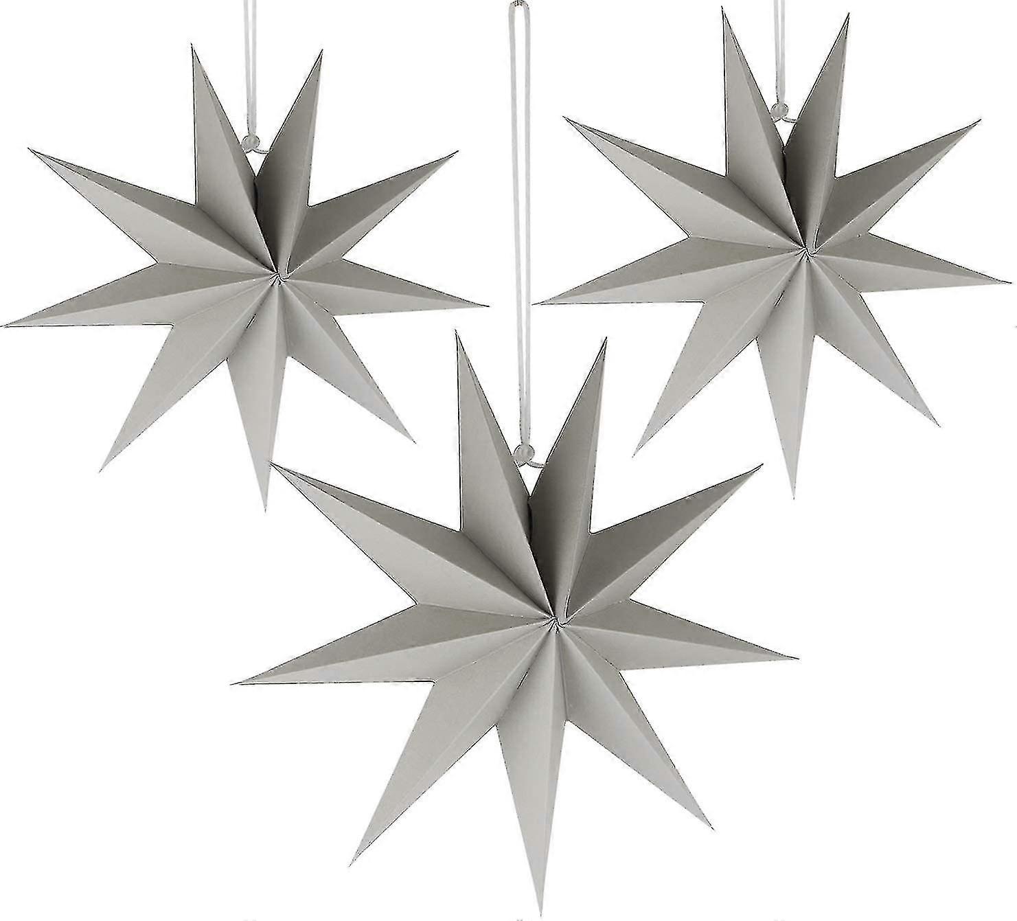 Paper Star, Folding Star Decoration, 30cm , 3pcs
