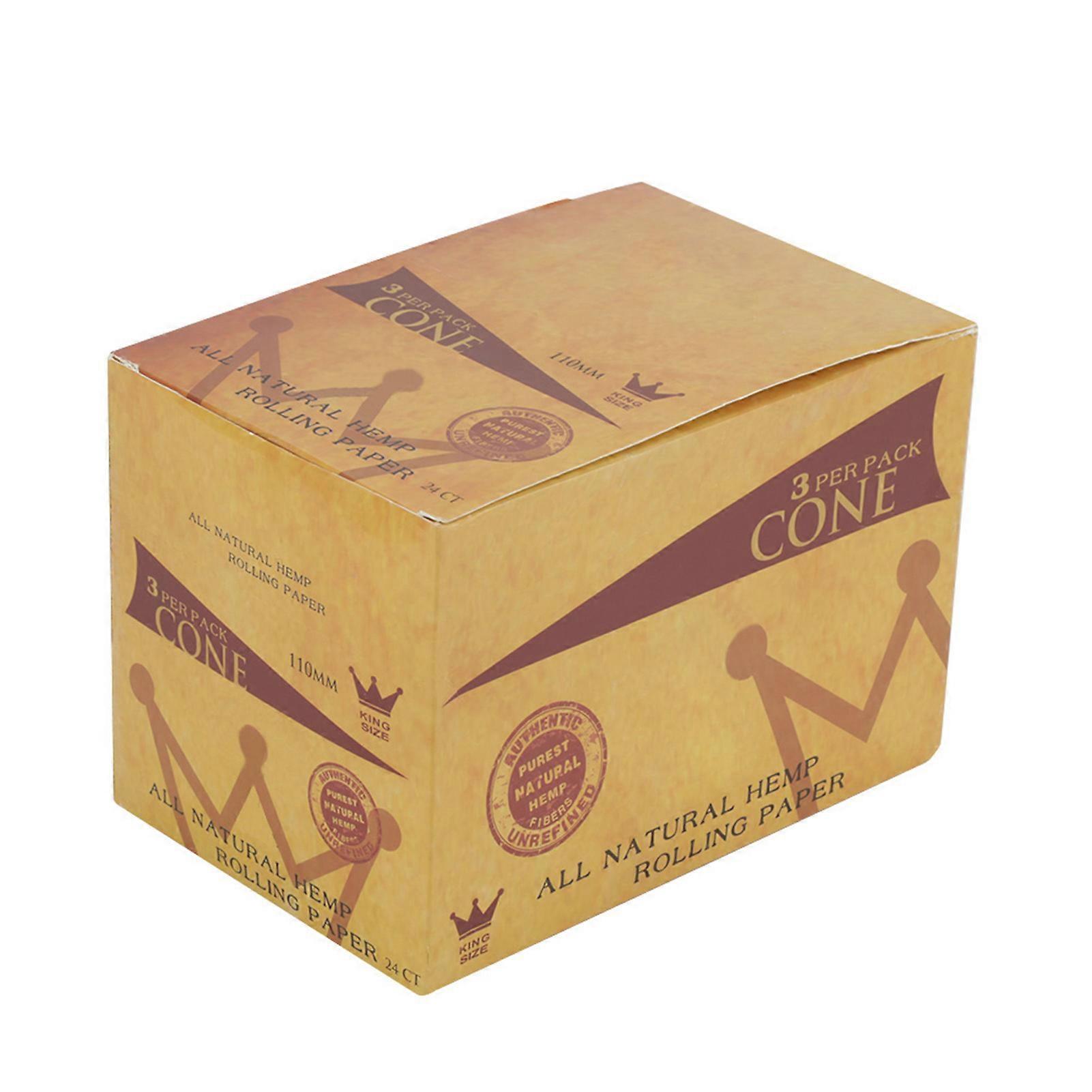 72 Tobacco Cones 110MM Authentic Hemp Cigarette Rolling Paper